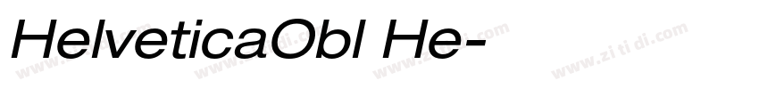 HelveticaObl He字体转换